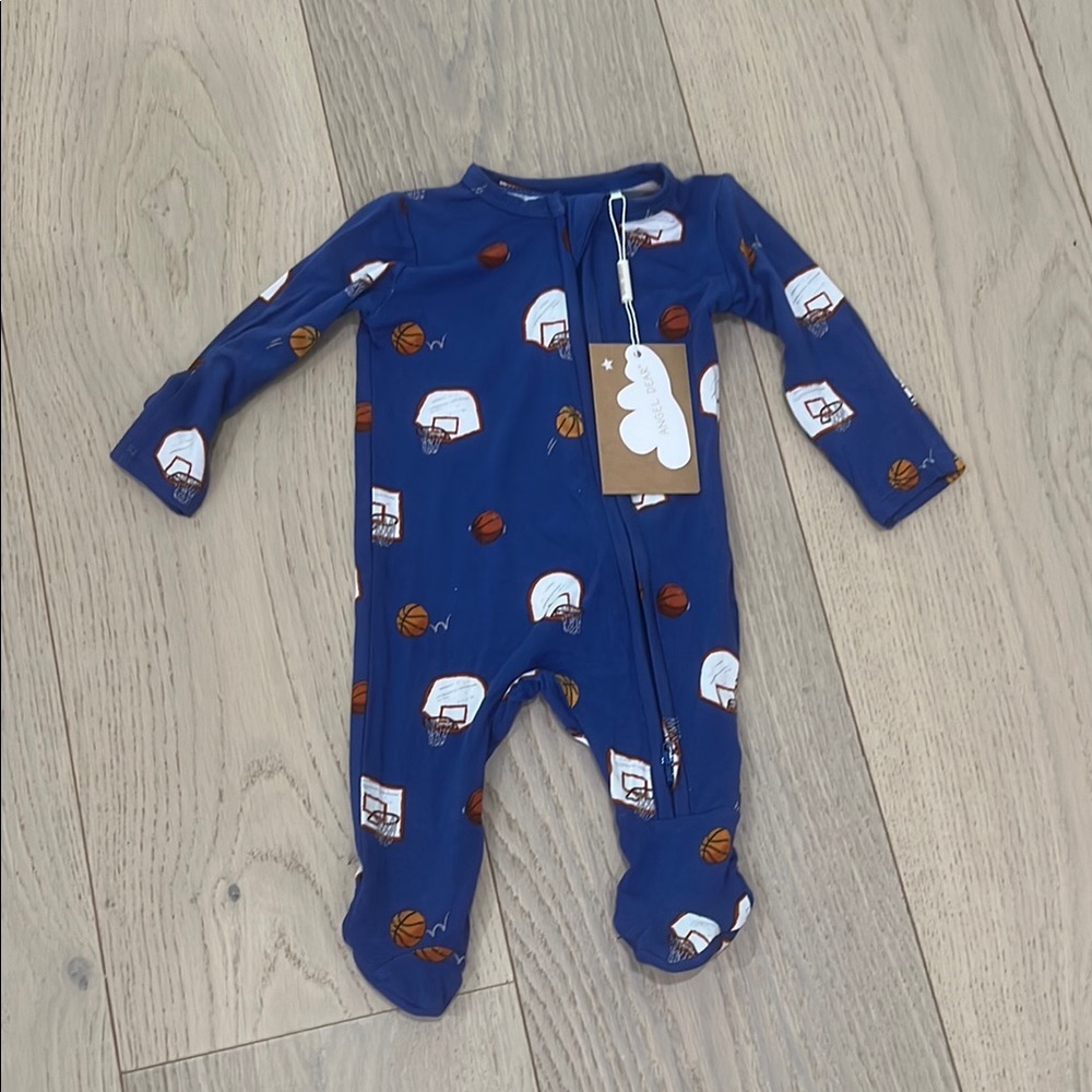 NWT Angel Dear bamboo basketball footie NB